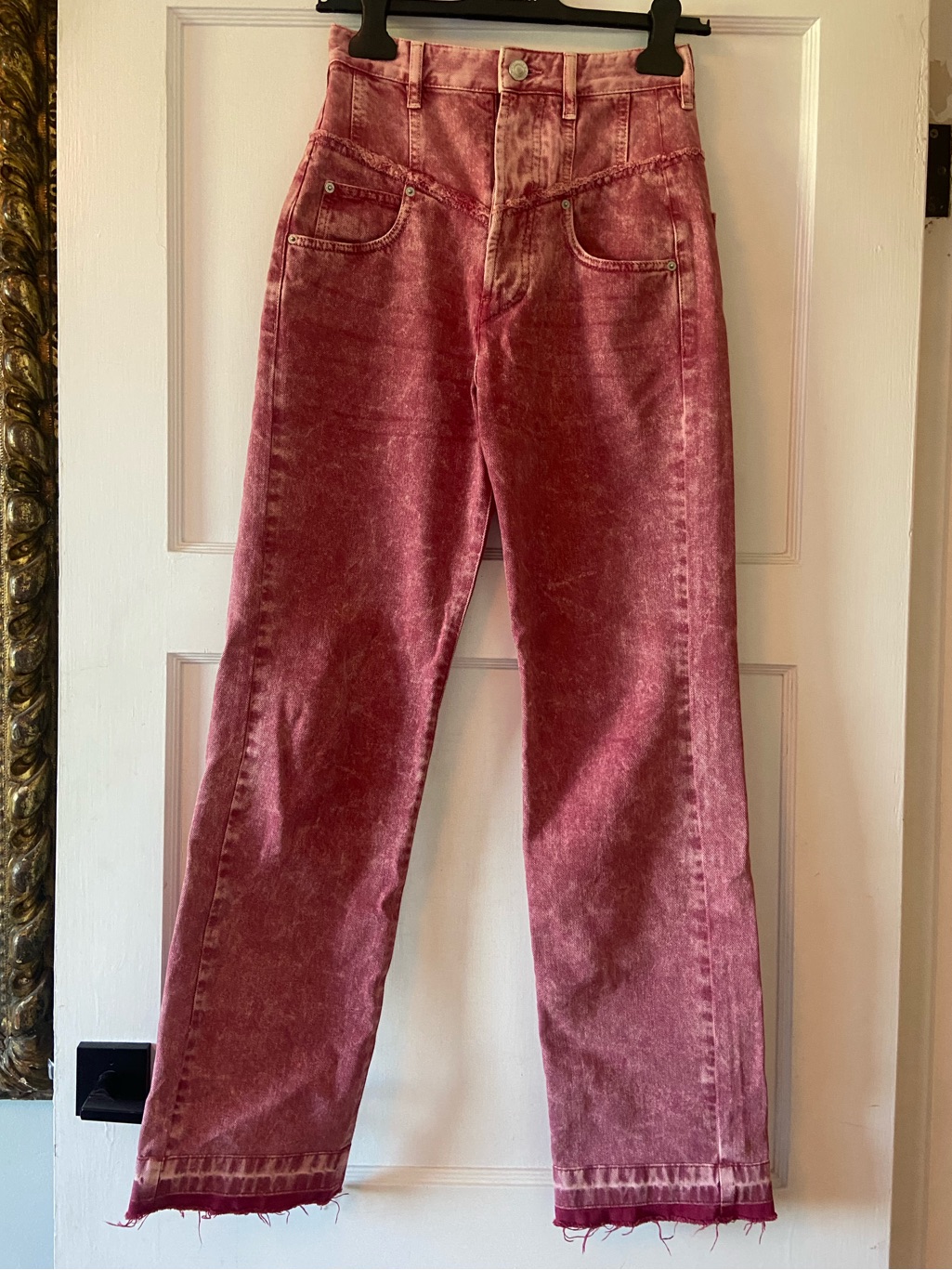 Isabel Marant Raspberry Straight Leg Jeans